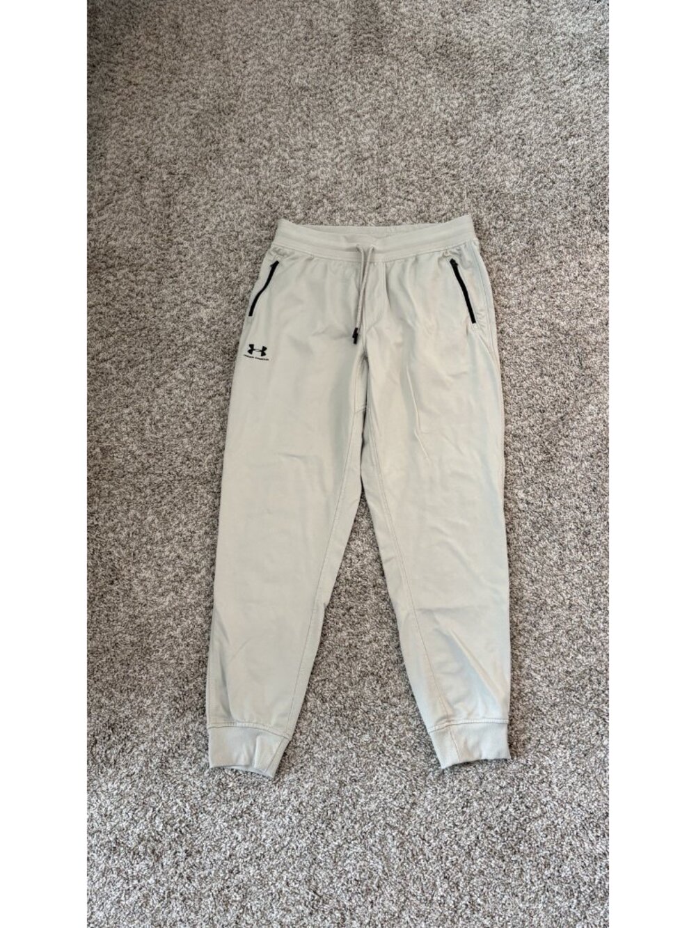 Under Armour Men's UA Sportstyle Joggers Size Large Khaki Base Coldgear Loose
